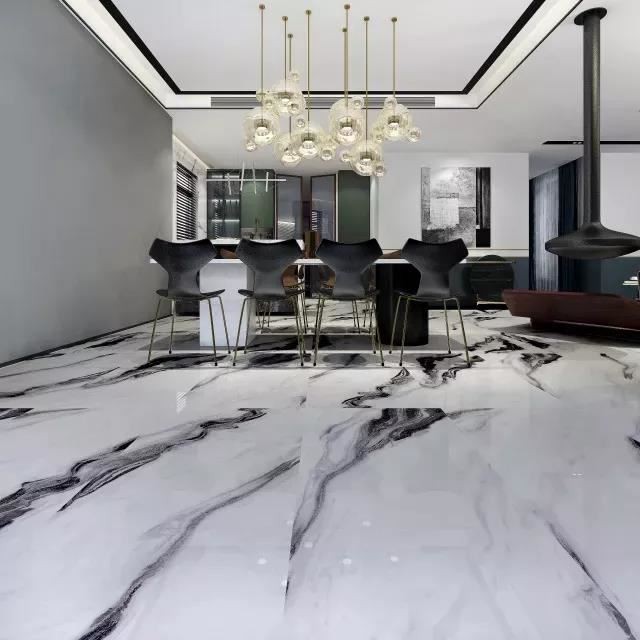 Panda White Marble Floor Tiles