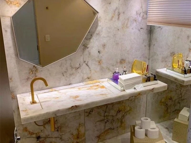 White Fjord Quartzite Vanity White Fjord Quartzite Vanity