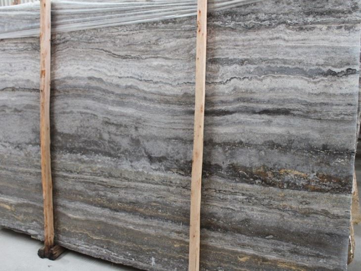 Iran Dark Silver Travertine Slab Iran Dark Silver Travertine Slab
