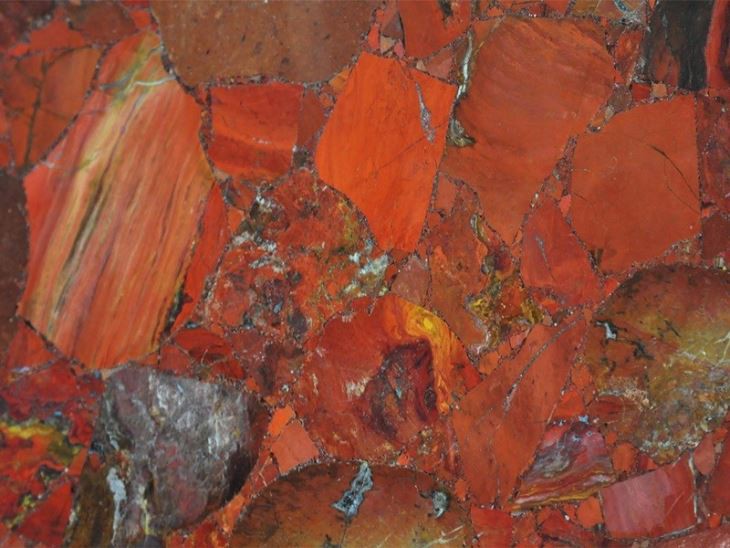 Luxury Red Gems Stone Agate Slab