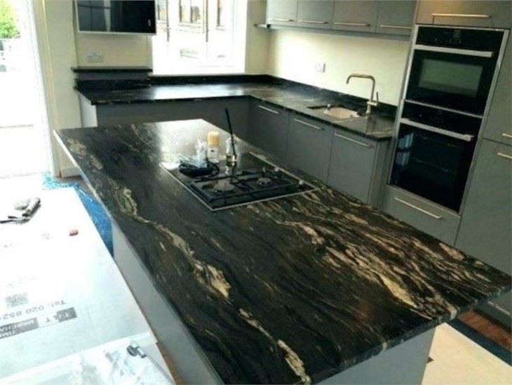 Black Granite Island Top Black Granite Island Top