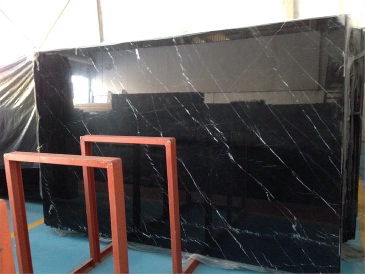 Nero Marquina Black Marble Slabs