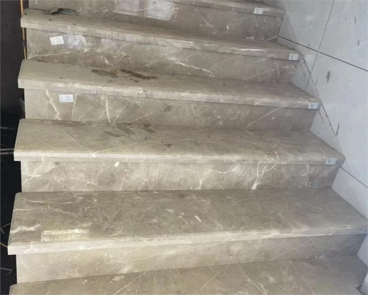 Tundra Grey Marble Stair Tiles