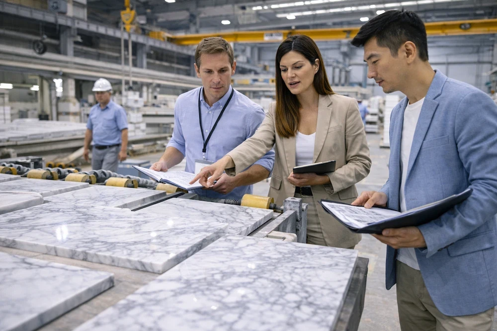 قائمة التحقق من مصنع الرخام في الصين: دليل مصادر المشروع للمشترين العالميين